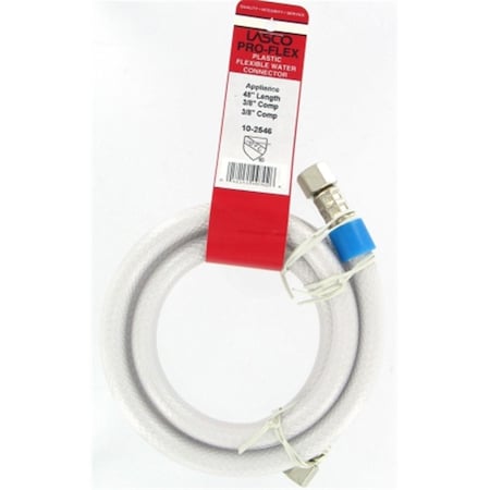 Larsen Supply Co .38 in. x .38 in. x 48 in. Plastic Supply Flex Hose Connector 236222